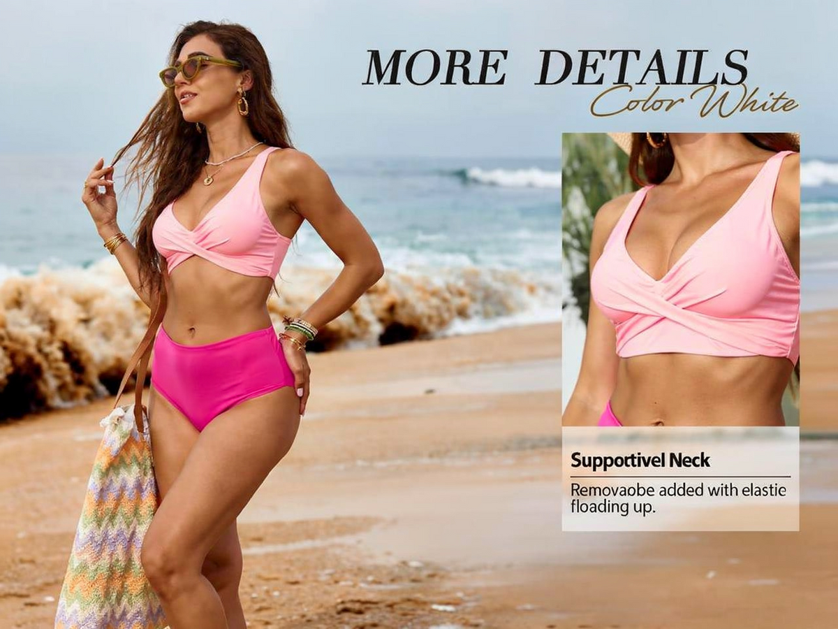 Conjunto Bikini Bella Sirena — Talle Alto con Detalle Cruzado