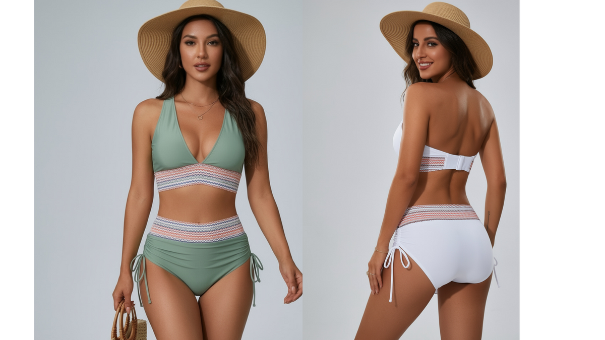 Bikini Bella Sirena — Espalda Descubierta con Control de Abdomen